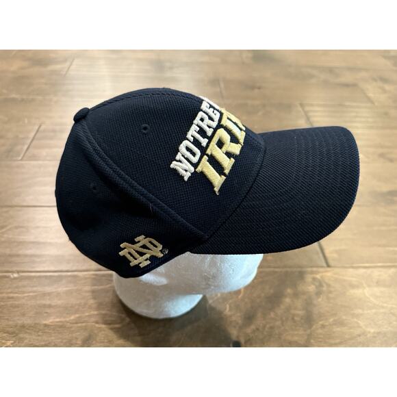 Adidas Mens Navy NCAA Notre Dame Fighting Irish Adjustable Strapback Hat Cap - Picture 4 of 9